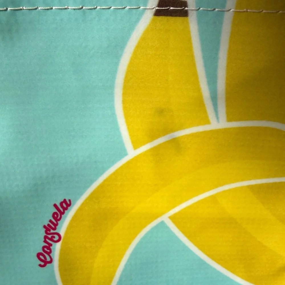 Consuela Turquoise Banana Print Tote - Picture 7 of 9